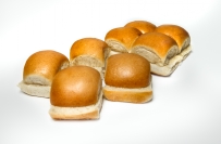 White Sandwich Bun Sliced 3 1/4" (4 packs of 8)