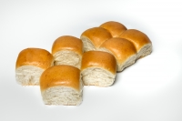 White Sandwich Bun Unsliced 3 1/4" (4 packs of 8)